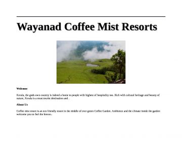 Magical 3 Days 2 Nights Wayanad Kerala India Water Activities Vacation Package