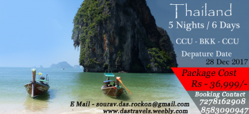 Magical 6 Days Kolkata to bangkok Tour Package