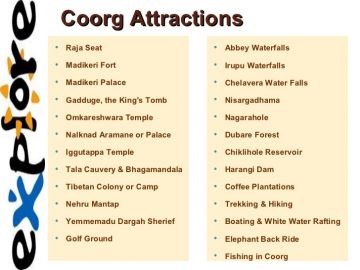 8 Days 7 Nights Bengaluru to Coorg Hill Stations Tour Package