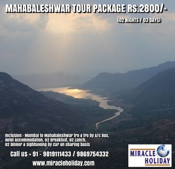 Best 3 Days Mumbai to Panchgani Beach Holiday Package