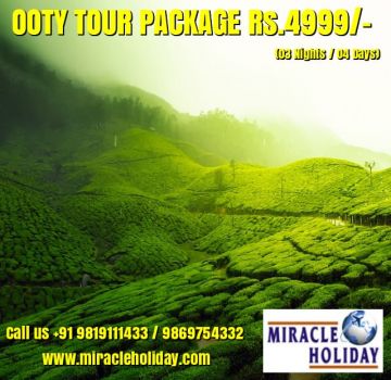 4 Days 3 Nights Ooty Resort Vacation Package