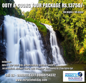 Madikeri Coorg Tour Package for 03 Days