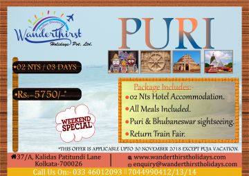 2Nts / 03 Days Puri Tour