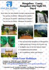 3 Days Coorg and Bangalore Holiday Package