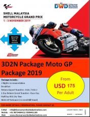 3D2N Shell Malaysia Moto GP Package 2019