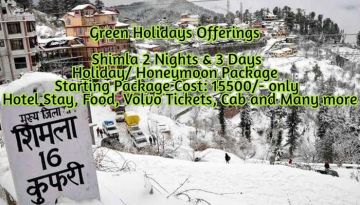 Beautiful 3 Days Shimla, Kufari with New Delhi Holiday Package