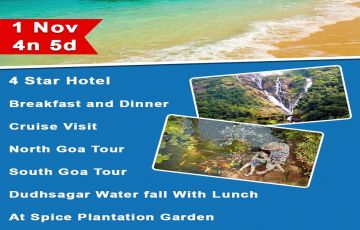 Heart-warming Nouth Goa Tour Package for 5 Days 4 Nights from Goa Airport