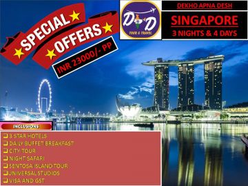 Heart-warming 4 Days India and Singapore Trip Package