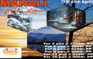Best Manali Tour Package for 4 Days from New Delhi
