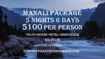 6 Days new delhi to manali Trip Package