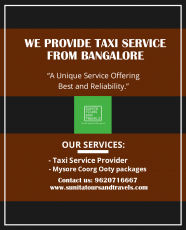 Beautiful 3 Days 2 Nights bangalore, coorg and bangalore Trip Package