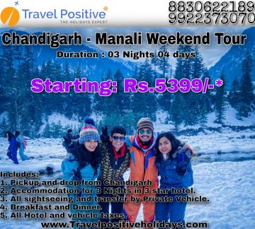 Best 4 Days Chandigarh to manali Holiday Package