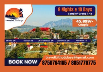 Family Getaway 10 Days 9 Nights dalhousie Honeymoon Tour Package