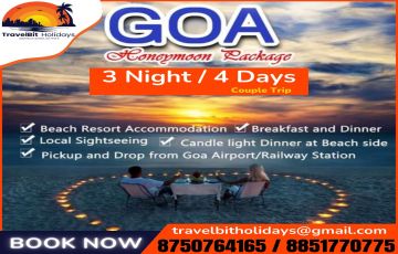 4 Days 3 Nights goa and home town Water Activities Trip Package