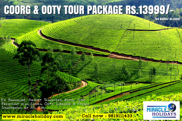 Cheap Ooty tour packages for couple 03 nights / 4 days