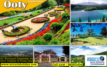 Cheap Ooty tour packages for couple 03 nights / 4 days