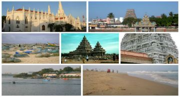 Chennai - Kanchipuram -  Mahabalipuram -  Pondicherry- Tanjore- Trichy-  Madurai -  Rameshwaram.