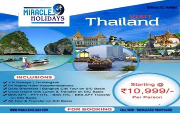 Cheap Thailand Tour Package with Miracle Holidays Mumbai