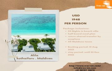 4 Days 3 Nights Maldives Tour Package by Day Dreams