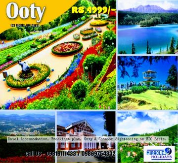 Ooty Honeymoon Tour Package for 05 Days