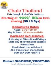 6 Days 5 Nights Bangkok to Pattaya Trip Package from Mumbai