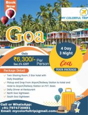 Goa Tour Package at 6300 only