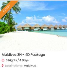 Maldives Package with 2N Beach Bungalow + 1N Water Bungalow