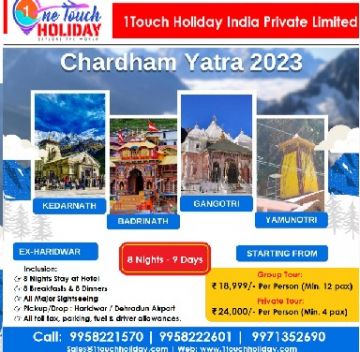 Char Dham Yatra - 8 Nights & 09 Days Tour Package Ex Haridwar