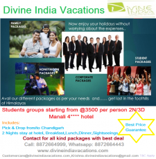 3 Days 2 Nights Chandigarh to Manali Luxury Trip Package