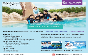 Best 3 Days Tangerang to ADVENTURE COVE WATERPARK Holiday Package