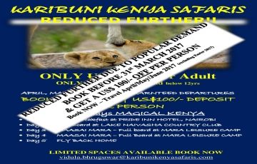 Amazing 5 Days 4 Nights Nairobi Wildlife Tour Package