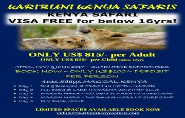Magical 5 Days 4 Nights Masai Mara Family Holiday Package