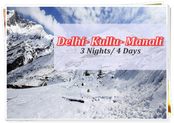 Manali with Solang Valley Nature Tour Package for 4 Days from New Delhi