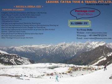 Amazing 6 Days Shimla to Manali Honeymoon Trip Package