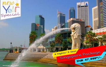 Beautiful 5 Days Delhi to Singapore Township Honeymoon Vacation Package