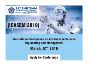 2nd National Conference On Recent Developments In Mechanical Engineering And Modern Techniques Ncrdmemt