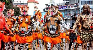 Onam Pulikali Tiger Dance