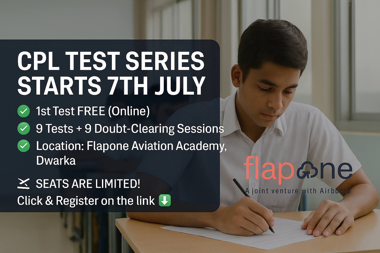 Flapone CPL Test Series Starts 2nd July 