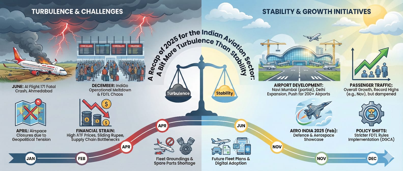 A Recap of 2025 for the Indian Aviation Sector: A Bit More Turbulence Than Stability