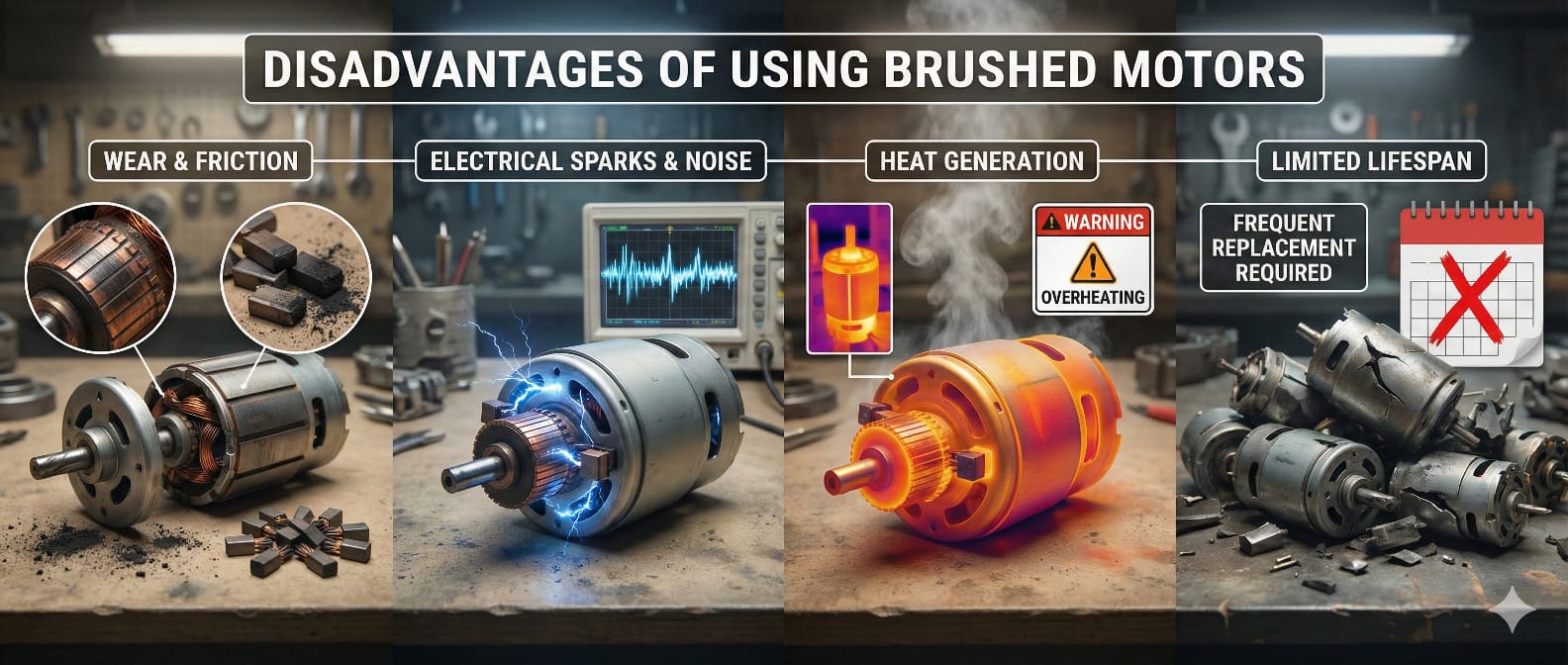 Disadvantages of Using Brushed Motors - image 1