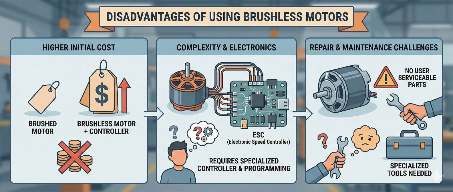 Disadvantages of Using Brushless Motors - image 1