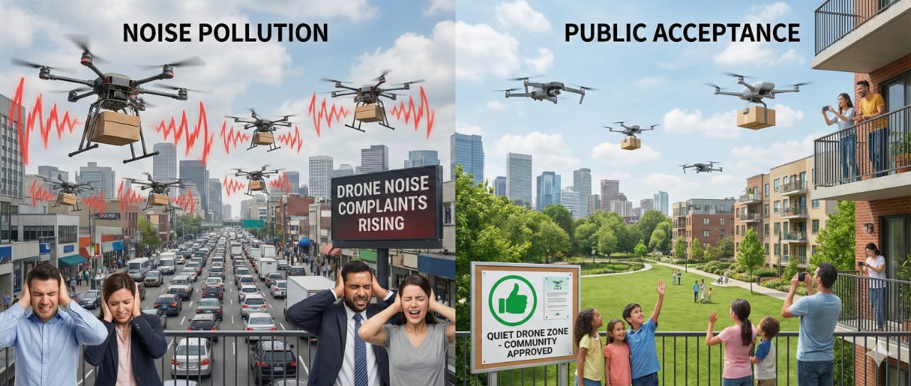 Noise Pollution & Public Acceptance of Drone Flights 