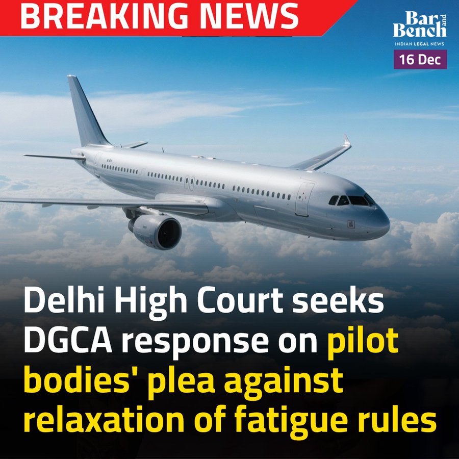 Delhi Court Asks Aviation Body to Explain Relaxations in Pilot Fatigue Rules