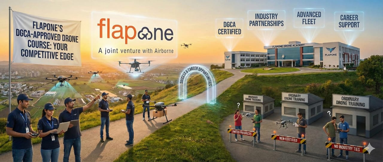 How You Get an Edge Over Other Training Institutes with Flapone’s DGCA-Approved Drone Courses? 