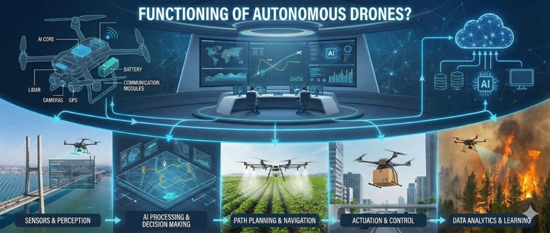 Functioning of Autonomous Drones - image 1