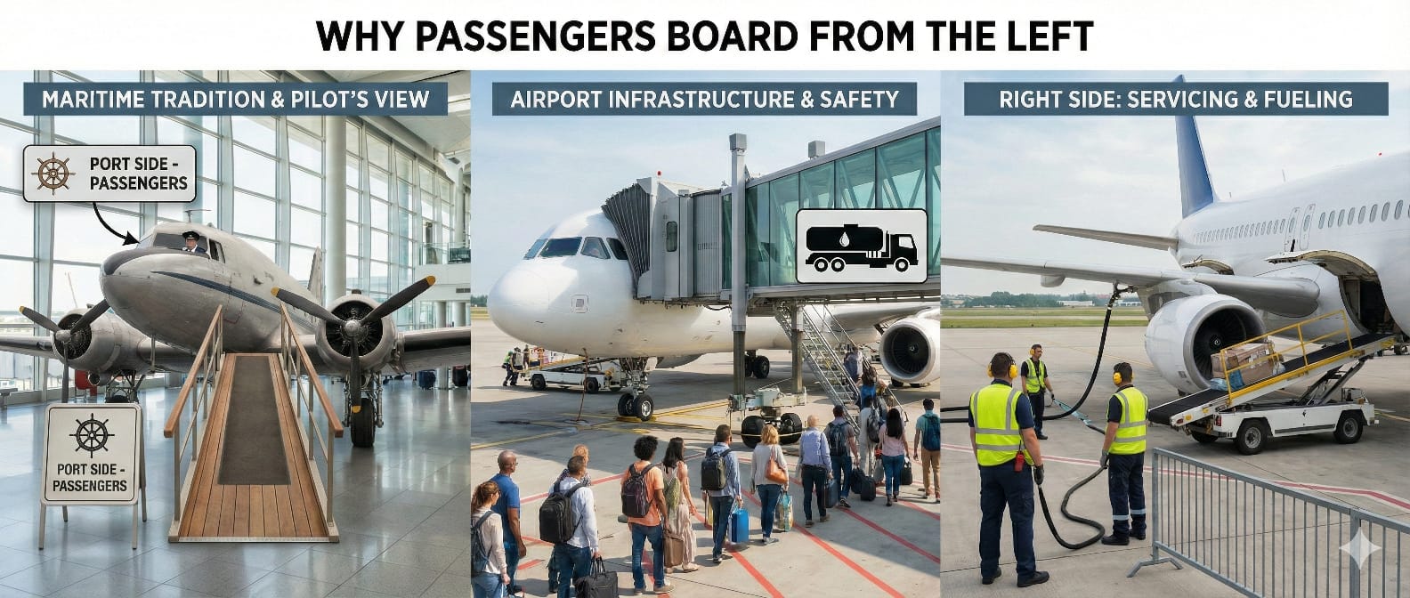 Why Left is Always Right for Passengers Boarding Flights?
