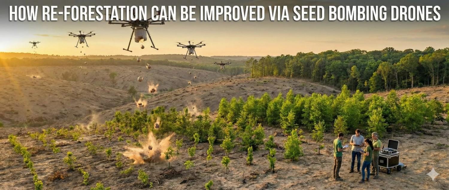 How Re-Forestation Can be Improved Via Seed Bombing Drones?