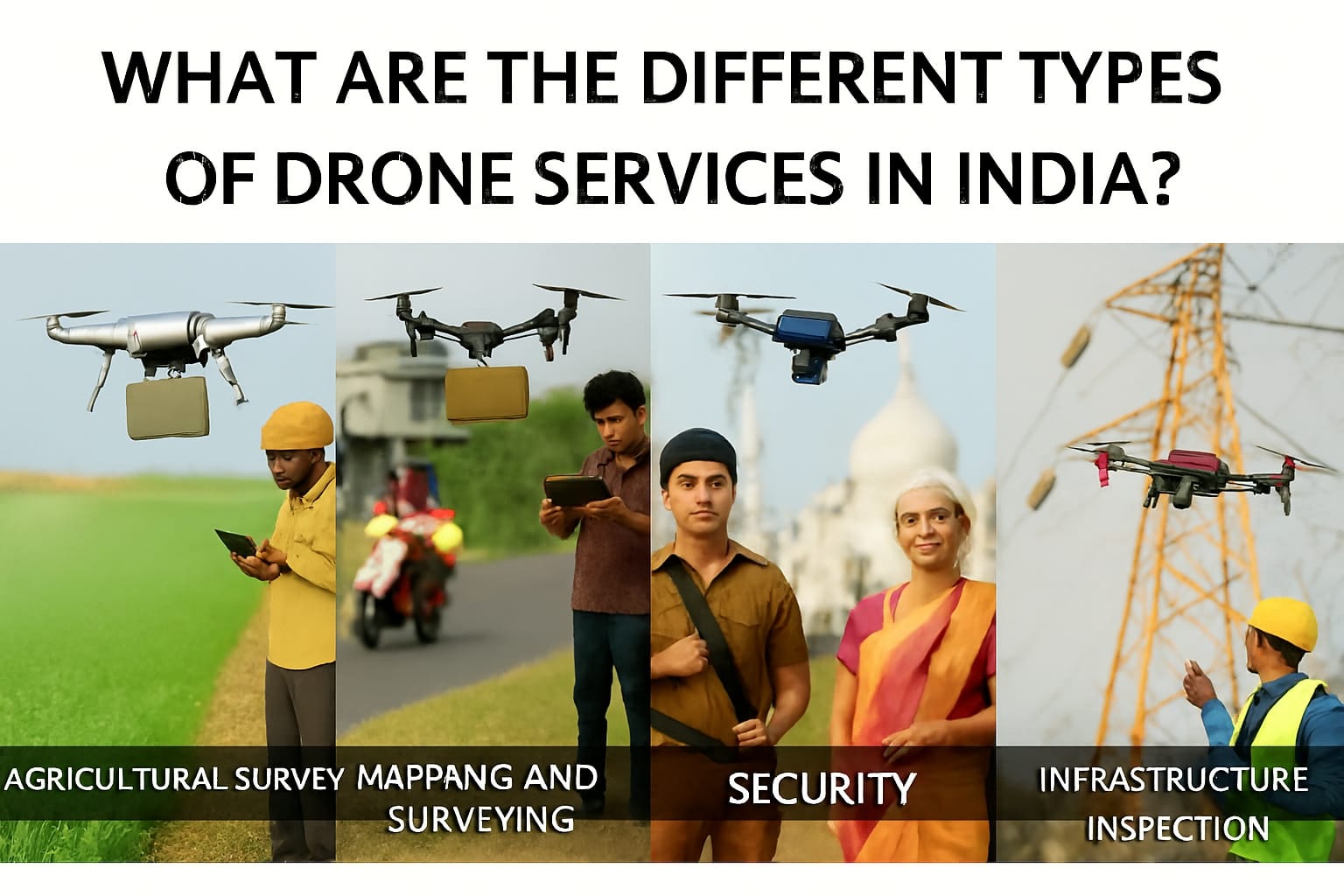 What are the Different Types of Drone Services in India?