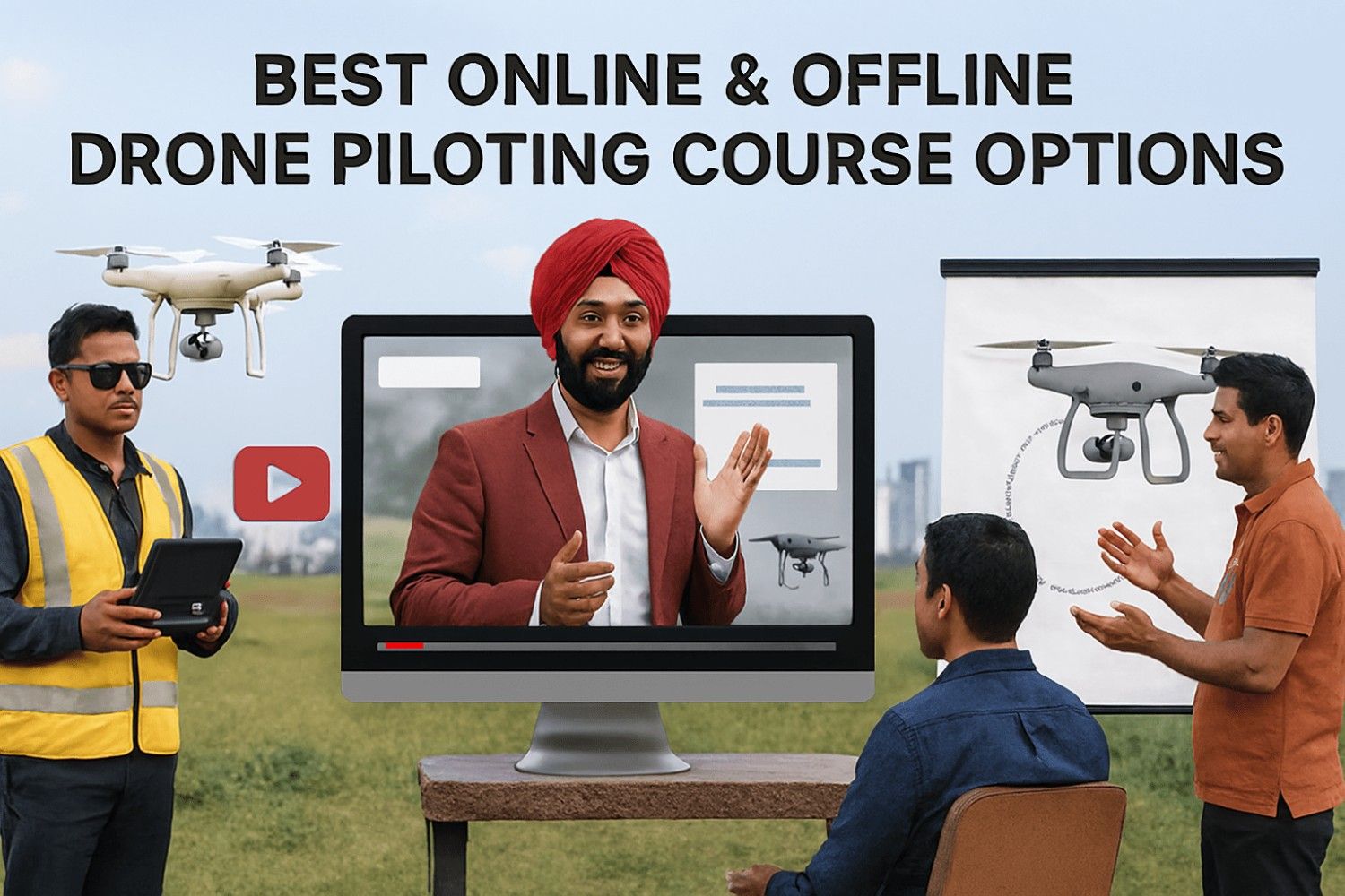  Which are the Best Online & Offline Drone Piloting Course Options for Agriculture Drone Pilot Training?