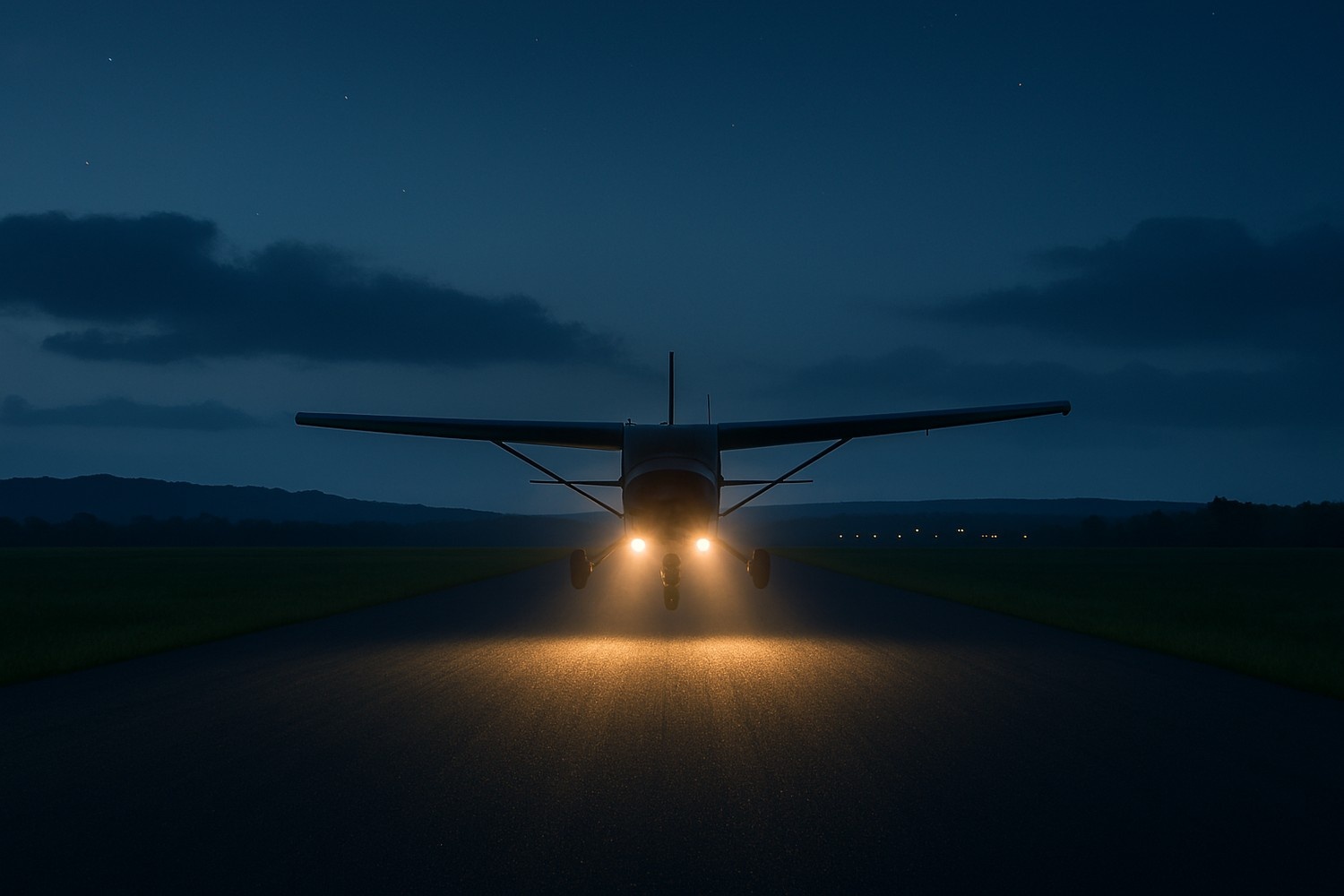 Examples of Aeroplane Landings Without Runway Lights in India - image 1